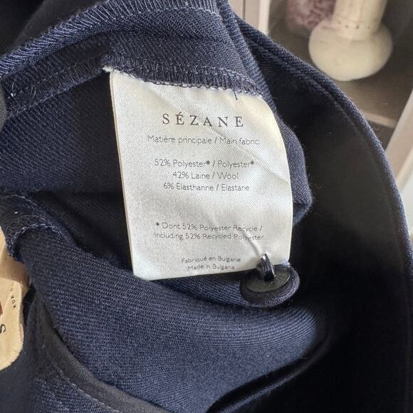 Sezane Navy Straight Leg Pants - Picture 6 of 6